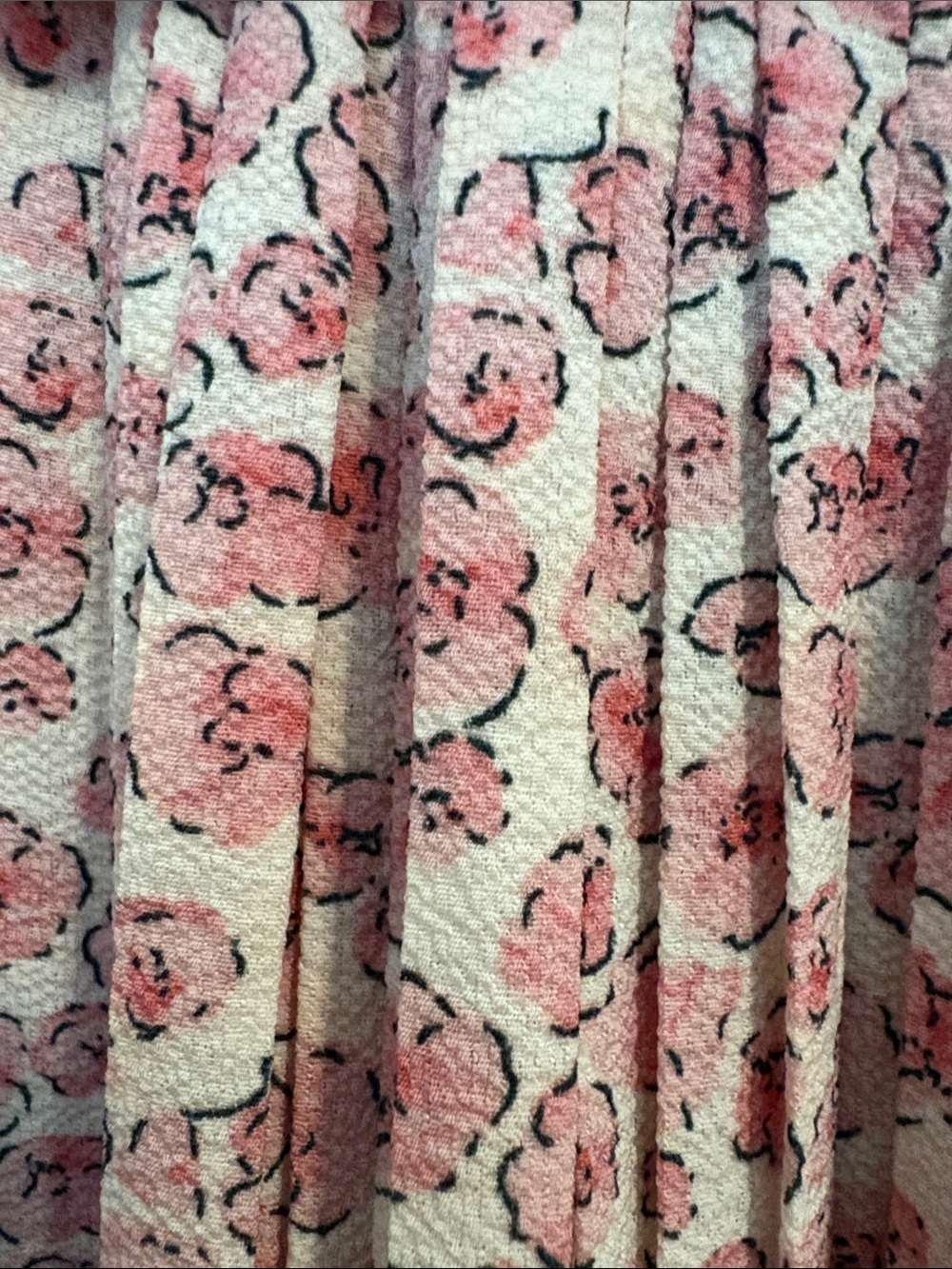 Women’s Pink Floral Midi Skirt - Picture 5 of 8